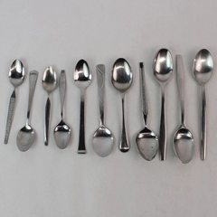 Lot of 11 Mismatched Stainless Steel Flatware Spoons Various Types