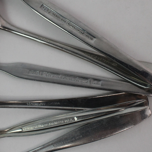 Lot of 11 Mismatched Stainless Steel Flatware Spoons Various Types