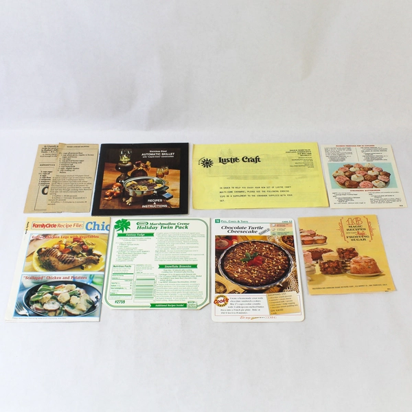 Lot of Vintage Recipe Cards & Clippings Pre-Owned Ephemera