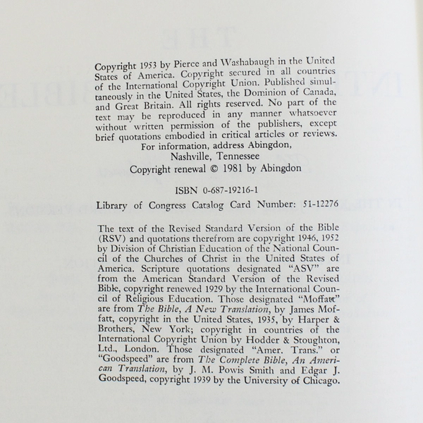 The Interpreter's Bible A Commentary in Twelve Volumes Vol 10 1982 HC DJ