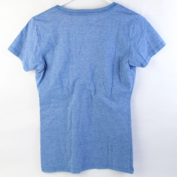 District Solid Blue V-Neck T-Shirt Women's Size Medium