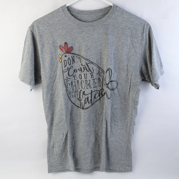 Jane Marie Don't Count Your Chickens Before They Hatch T-Shirt Women's Small