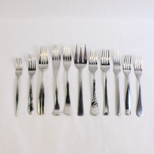 Lot of 11 Mismatched Flatware Stainless Steel Forks Various Types