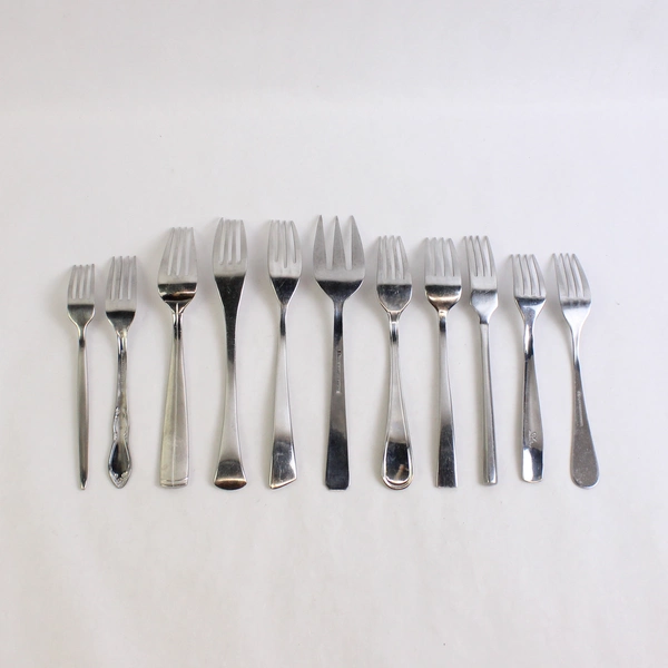 Lot of 11 Mismatched Flatware Stainless Steel Forks Various Types
