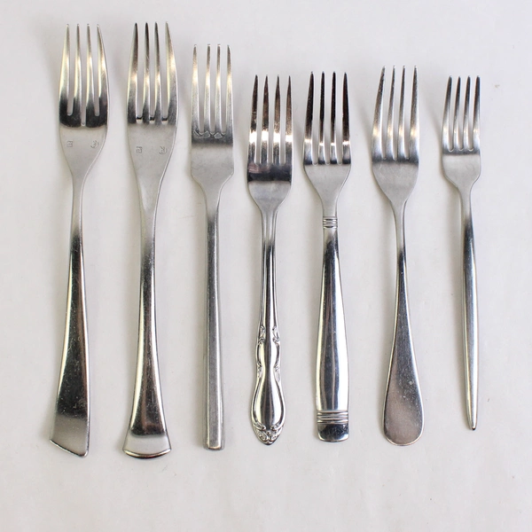Lot of 11 Mismatched Flatware Stainless Steel Forks Various Types