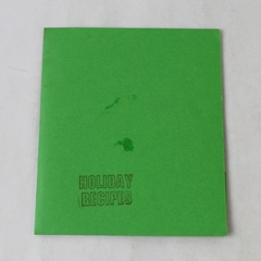 Vintage Holiday Recipe Cards Folder Christmas Recipes Pre-Owned