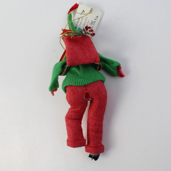 Vintage 1980 Just Ducky Christmas Duck Riding Old-School Bicycle Figurine