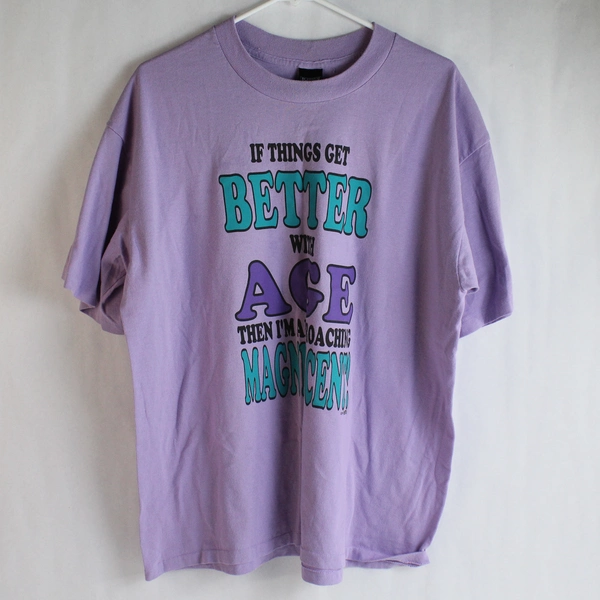 Platinum Plus Purple XL Funny Cotton Blend T-Shirt 