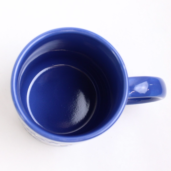 Blue Alaska souvenir Coffee Mug engraved White Grizzly Bear