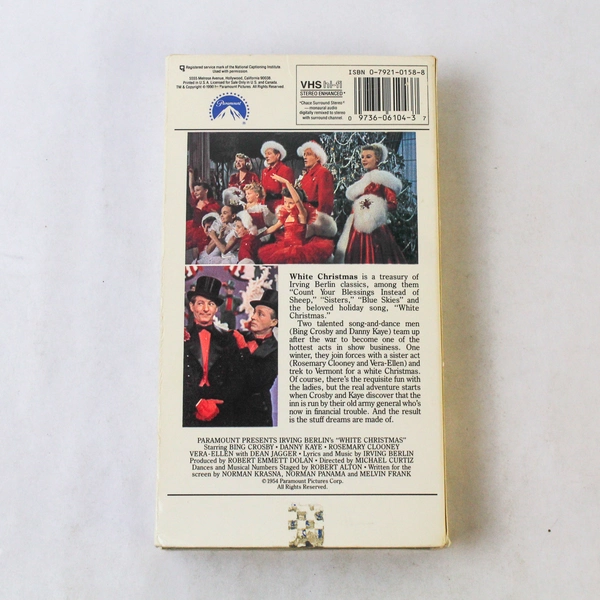 White Christmas VHS 1954 Stereo Enhanced Bing Crosby Danny Kaye