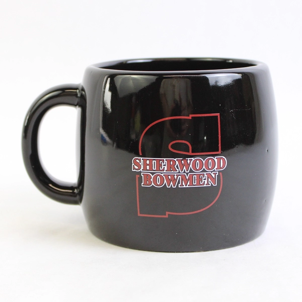 Black Sherwood High School Bowmen Ceramic Souvenir Mug High School