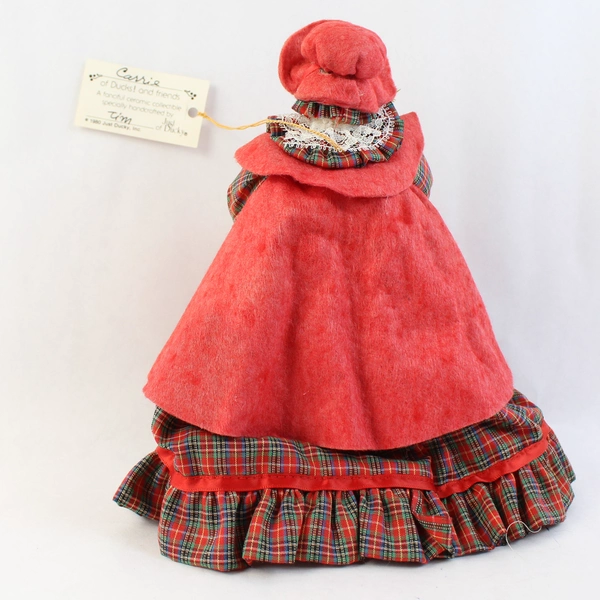 Vintage 1980 Just Ducky Victorian-Style Christmas Caroler Figurine Flawed