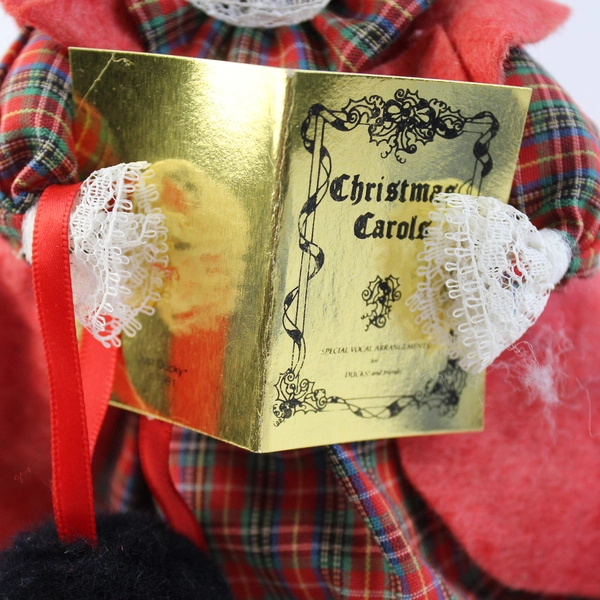 Vintage 1980 Just Ducky Victorian-Style Christmas Caroler Figurine Flawed