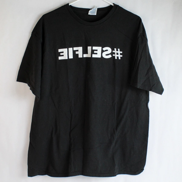 Delta Pro Weight Adult XL Hashtag Selfie T-shirt in Black 100% Preshrunk Cotton