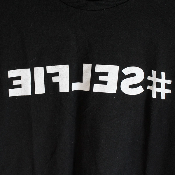 Delta Pro Weight Adult XL Hashtag Selfie T-shirt in Black 100% Preshrunk Cotton