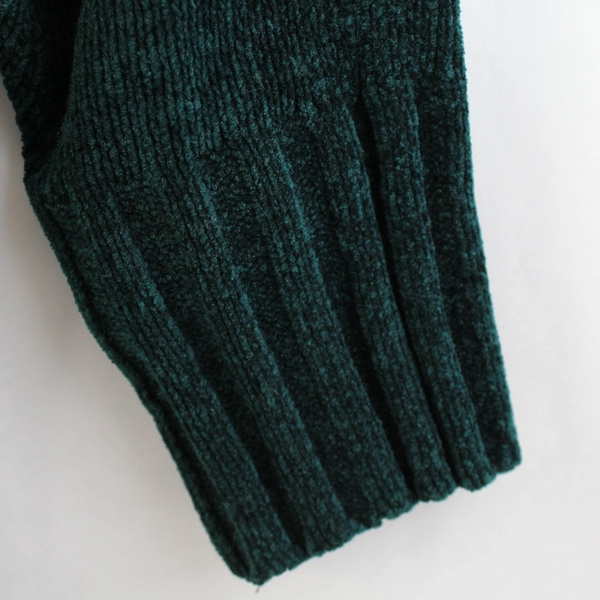 Erika & Co. Green Blue Color Block Knit Turtle Neck Sweater Size XL