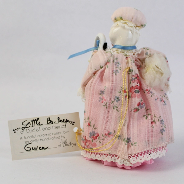 1980s Just Ducky Figurine Ceramic Face Little Bo-Peep