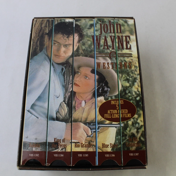 John Wayne Westerns 5-Pack VHS Set - Good Condition, Artisan Entertainment