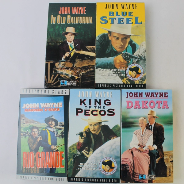John Wayne Westerns 5-Pack VHS Set - Good Condition, Artisan Entertainment