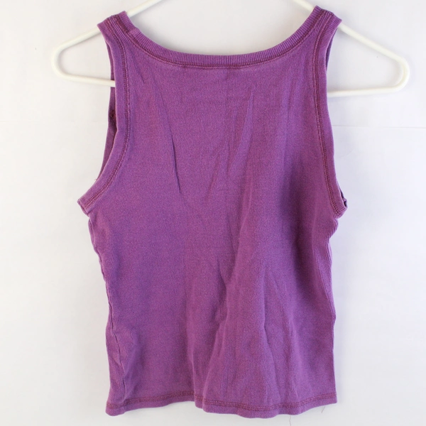 Unbranded Purple Tank Top With Embroidered Cheerleading Monkey Women's Small