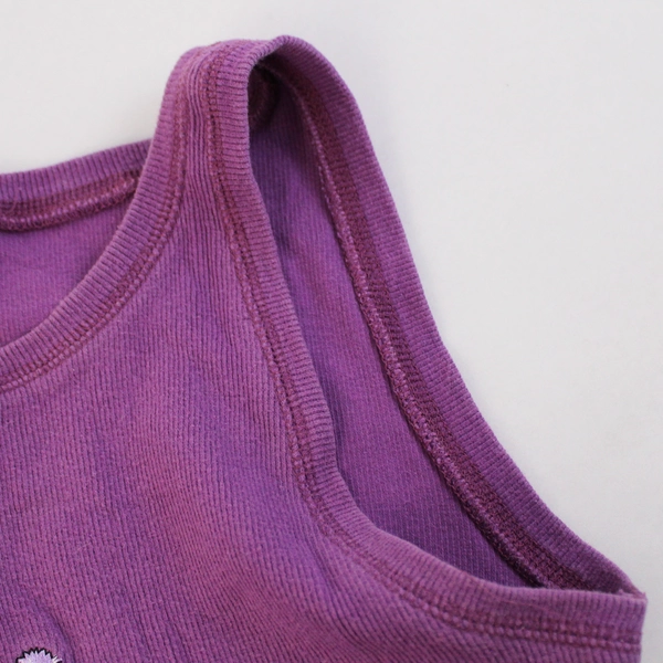 Unbranded Purple Tank Top With Embroidered Cheerleading Monkey Women's Small