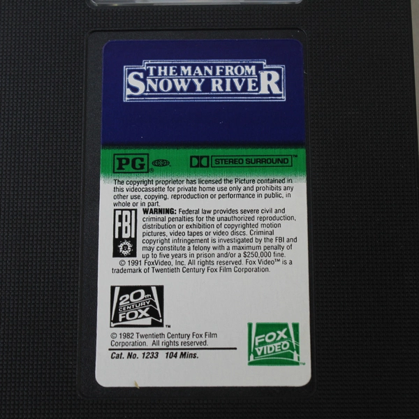 The Man From Snowy River VHS 1994 Kirk Douglas Action Western Pre-Owned
