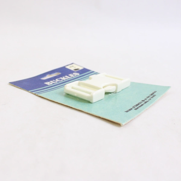 Vintage White Plastic Side Release Parachute Buckle For 1" Strap SEALED