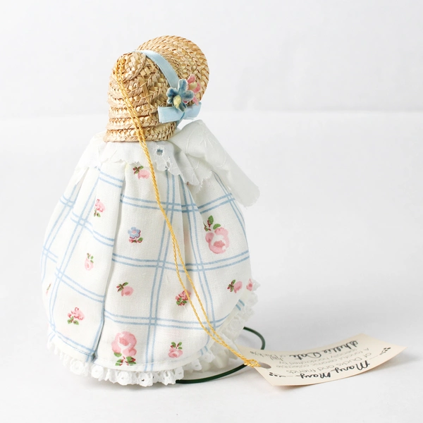 1980s Just Ducky Figurine Ceramic Face Nursey Rhyme Mary Mary Wire Stand