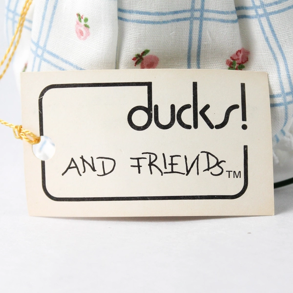 1980s Just Ducky Figurine Ceramic Face Nursey Rhyme Mary Mary Wire Stand