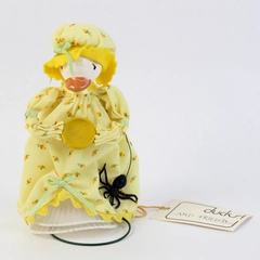 Vintage 1980s Just Ducky Little Miss Muffet Figurine With Wire Stand