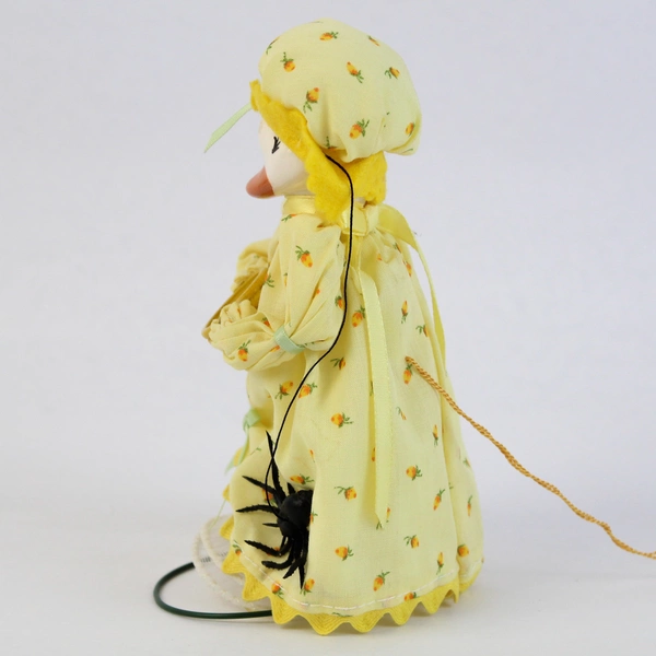 Vintage 1980s Just Ducky Little Miss Muffet Figurine With Wire Stand
