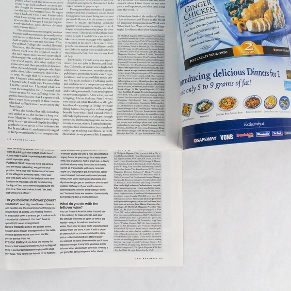 Lot of 2 O The Oprah Magazine Nov & Dec 2003 - Good Condition Collectibles