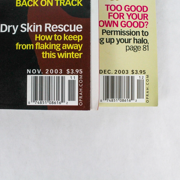 Lot of 2 O The Oprah Magazine Nov & Dec 2003 - Good Condition Collectibles