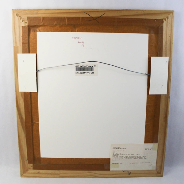 Tanya Wissotzky "Yellow Flower 2" AP 2/50 Framed Serigraph Signed Numbered