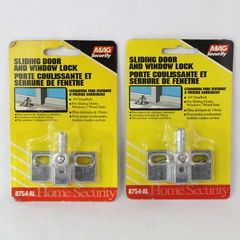 Lot of 2 MAG Security Sliding Door & Window Locks Model 8754 AL - New in Box