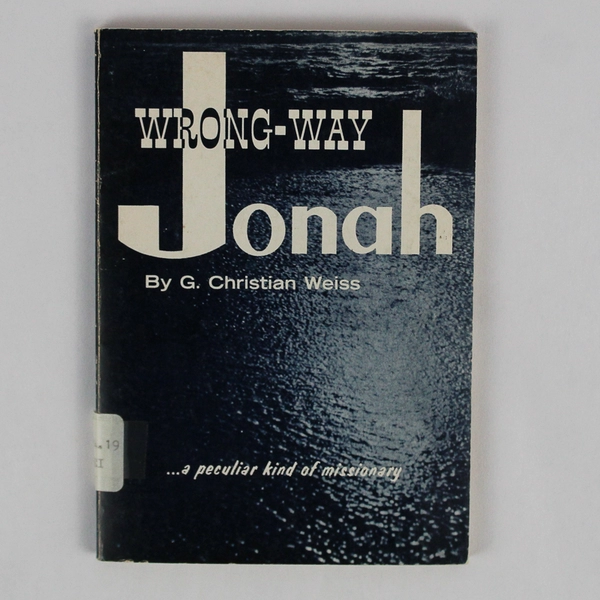 Wrong-Way Jonah by G. Christian Weiss 1967 Paperback Ex-Library