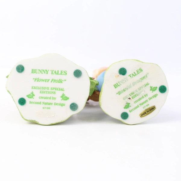 Set of 2 Second Nature Design Bunny Tales Figurines 1997/1998