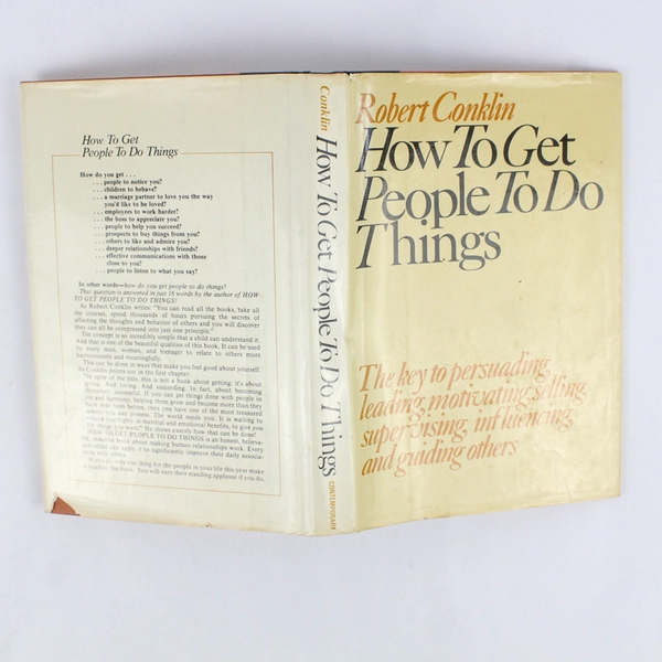 How To Get People To Do Things By Robert Conklin 1979 Hardcover