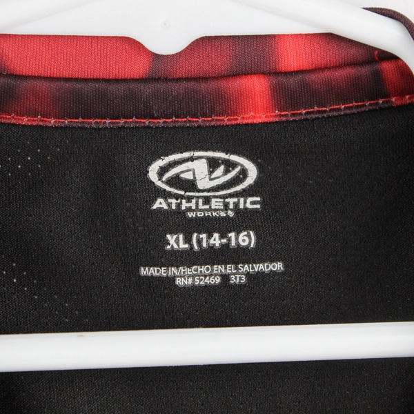 Athletic Works DriWorks Red and Black Vented T-Shirt Boys' XL 14-16