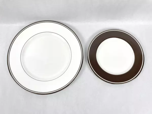 Lenox Federal Platinum Choco 5-Piece Dinner Set White & Brown Classic Style