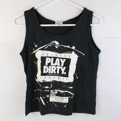 Anvil Trinity Ceramic Supply Black Graphic Cropped Tank Top Women's Size Large