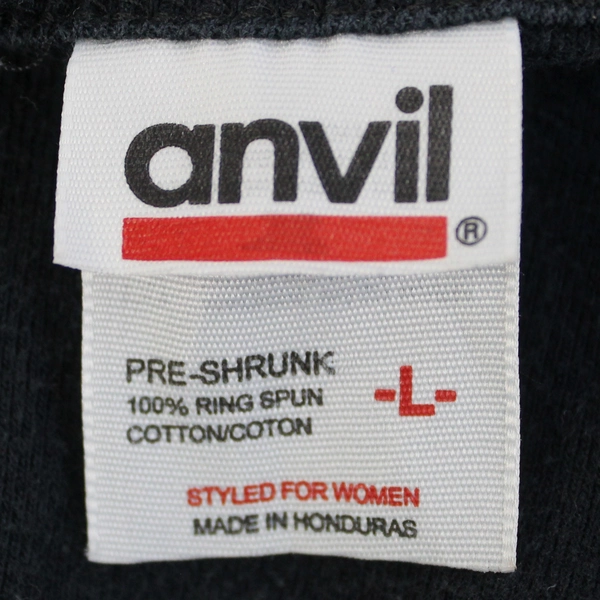 Anvil Trinity Ceramic Supply Black Graphic Cropped Tank Top Women's Size Large