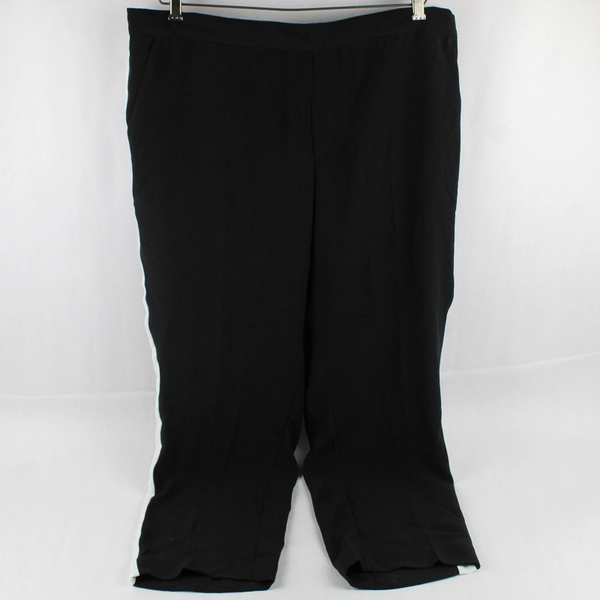 Ellos Black and White Tapered Track Pants Women's Size 22