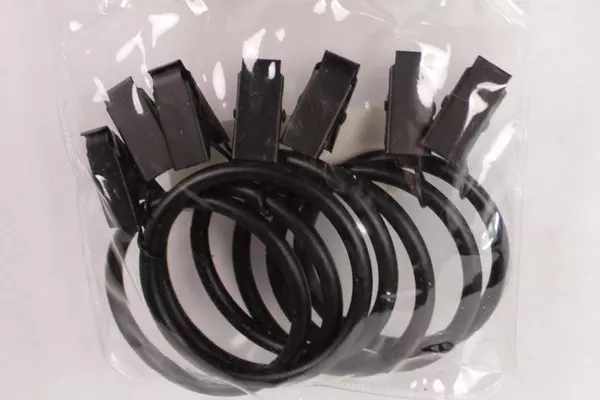 Versailles Designer 2000 Lot of 7 Black Clamp Rings 2" - Sealed Package