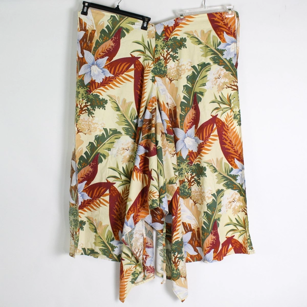 Slit Slax Comfort Clothing Multicolor Tropical Themed Pants Women's Medium