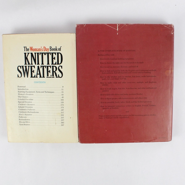 Lot Of 2 Hardcover Books: Knitted Sweaters & Complete Book Of Knitting