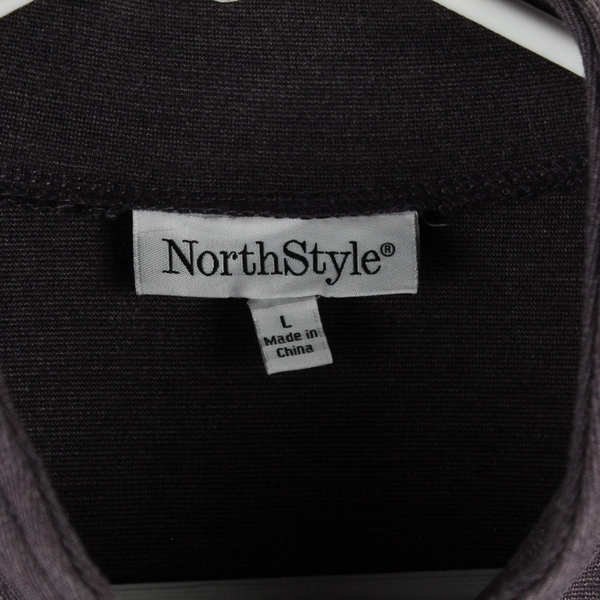 NorthStyle Dark Lavender Purple 1/4-Zip Knee-Length Dress Women's Large