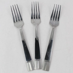 Towle Living Collection 3-Piece Stainless Steel Salad Fork Set - Good Condition