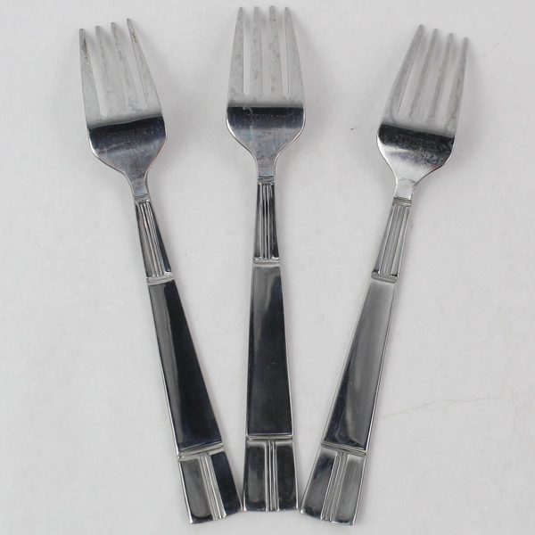 Towle Living Collection 3-Piece Stainless Steel Salad Fork Set - Good Condition