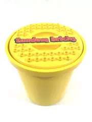 Tandem Bricks & Mega Bloks Building Toy Lot of 64 Pieces in Yellow Tub